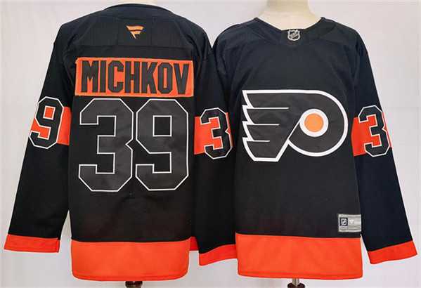 Men%27s Philadelphia Flyers #39 Matvei Michkov Black 2024 Stitched Jersey->toronto maple leafs->NHL Jersey